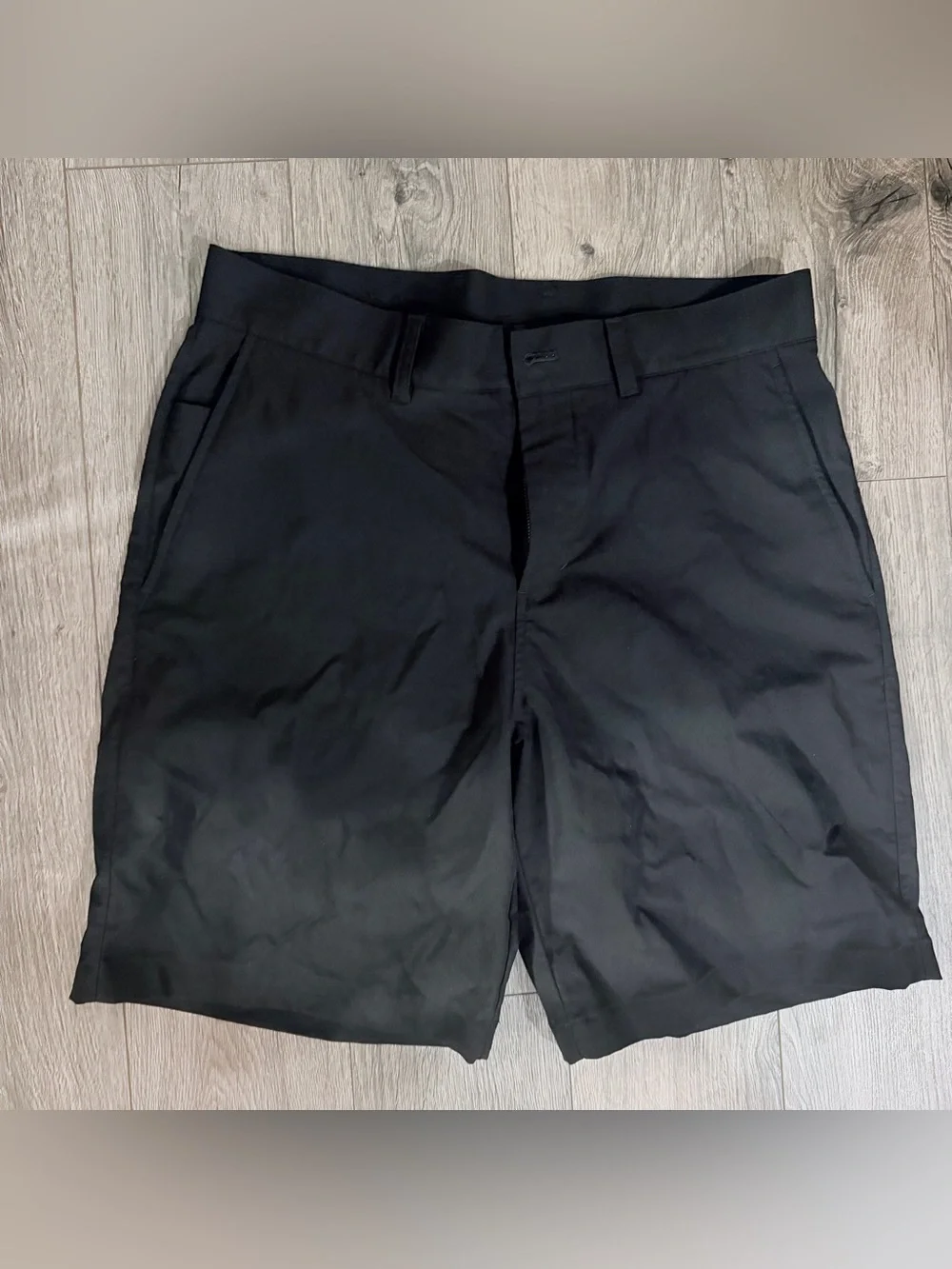 Lululemon Men’s Black Chino Shorts Size 33 Stretch Flat Front